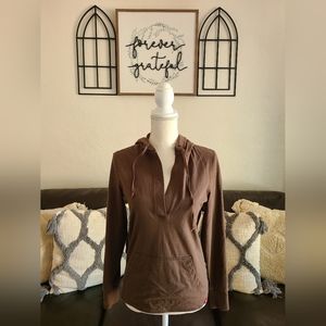 The North Face Hoodie Women’s Size‎ XS Brown Pullover V-Neck Sweater Sweatshirt